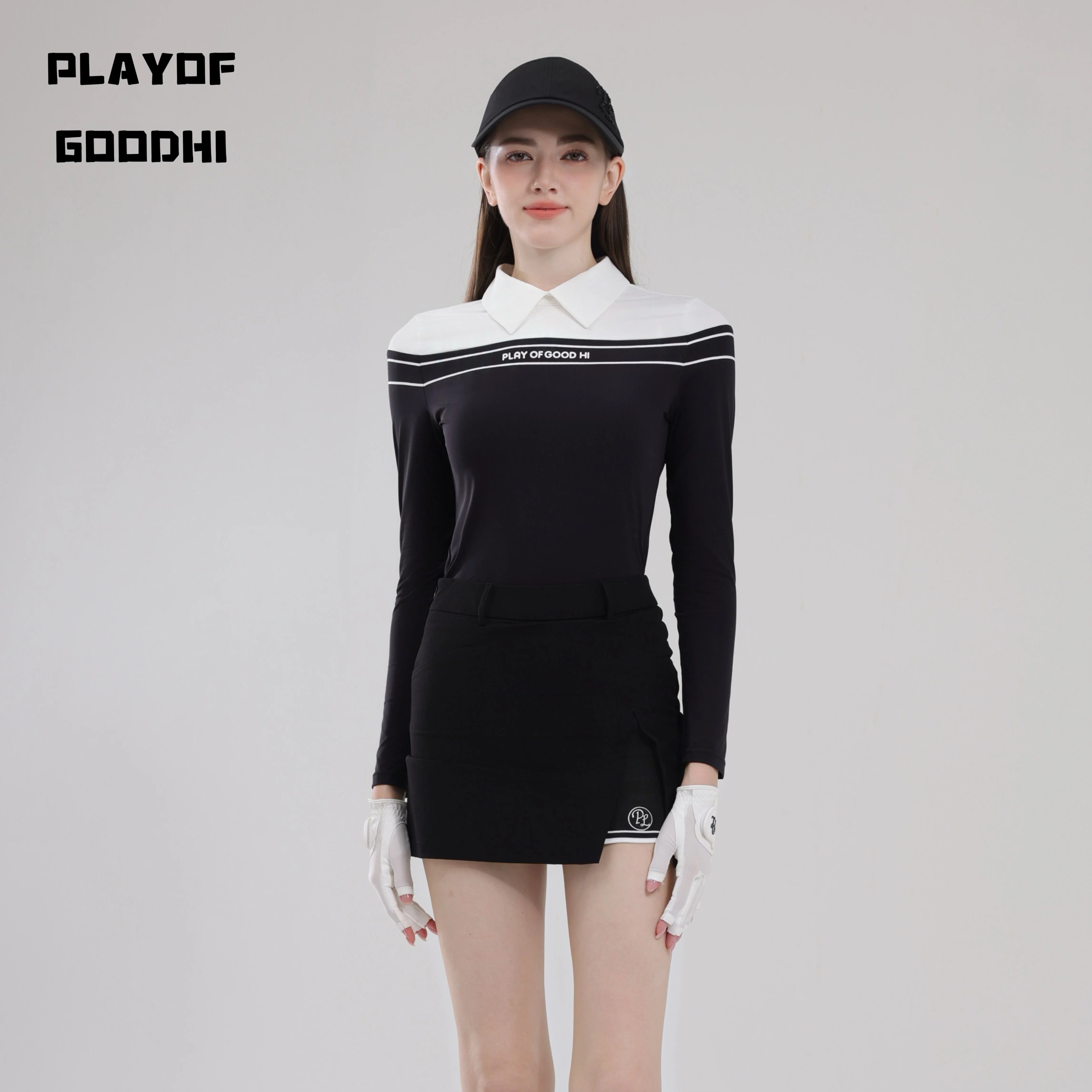 高尔夫服装女秋款高尔夫长袖女韩版高尔夫运动女裙速干透气网球服