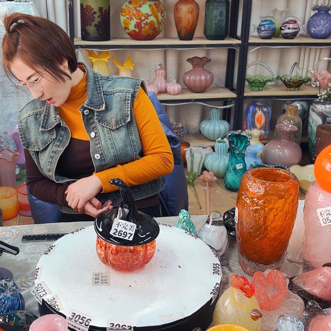 2697南瓜家悦花瓶花器摆件不完美