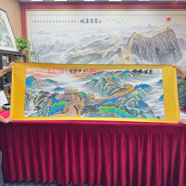 汪保国精品手绘国画-《万里雄关》200X70cm
