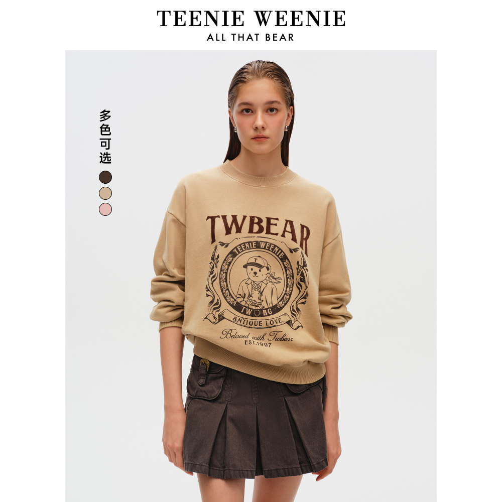 【达人专属】TeenieWeenie小熊字母卫衣2025欧若风TTMA255204I