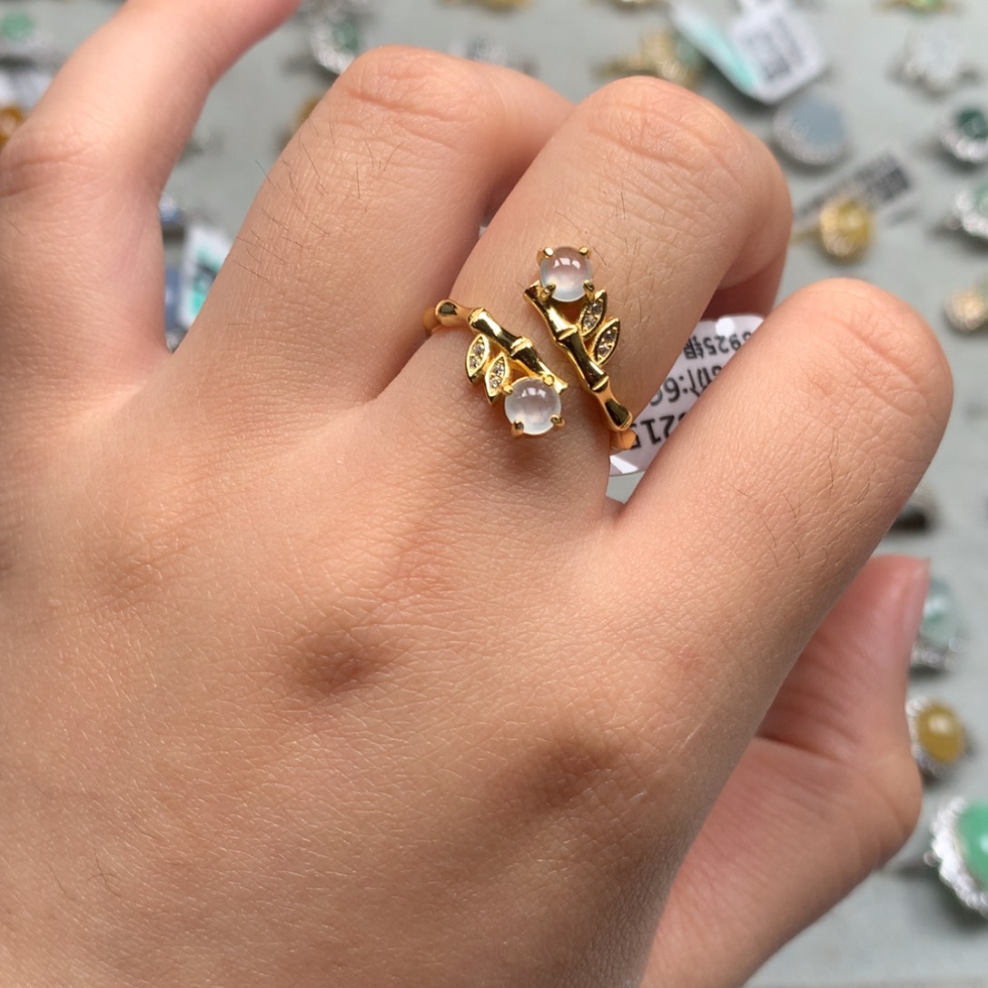 翡翠银S925镶嵌戒指