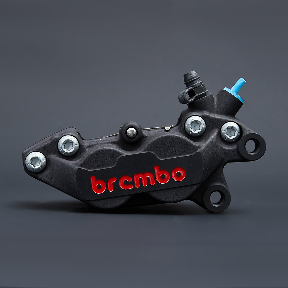 Brembo意大利正品布雷博黑红对四鲍鱼卡钳40锁点电动车摩托车改装