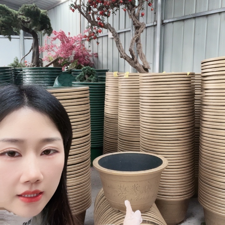 圆形60花盆2个无孔
