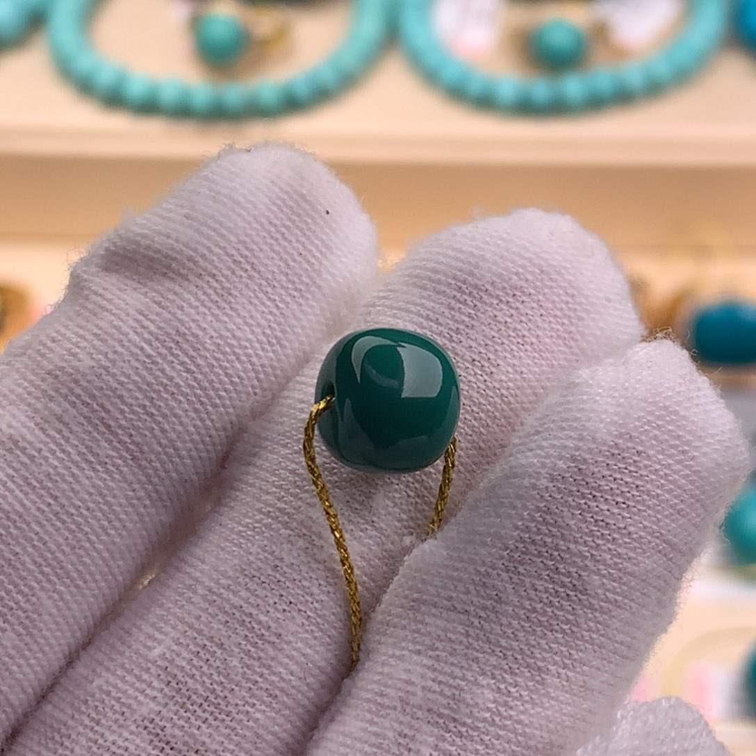 绿松石珠宝奇石未镶嵌9.3×8.3