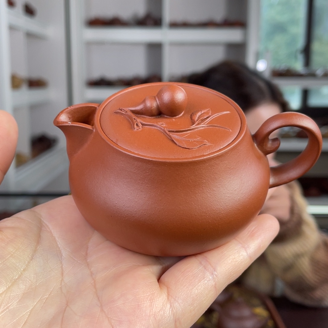 紫砂茶壶朱泥小宝瓶125cc