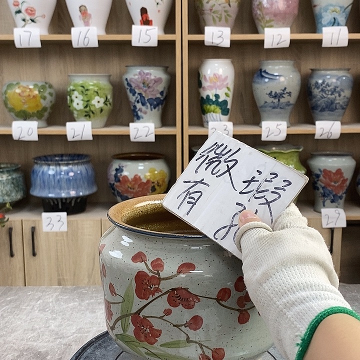 缸8xc景德镇陶瓷花盆