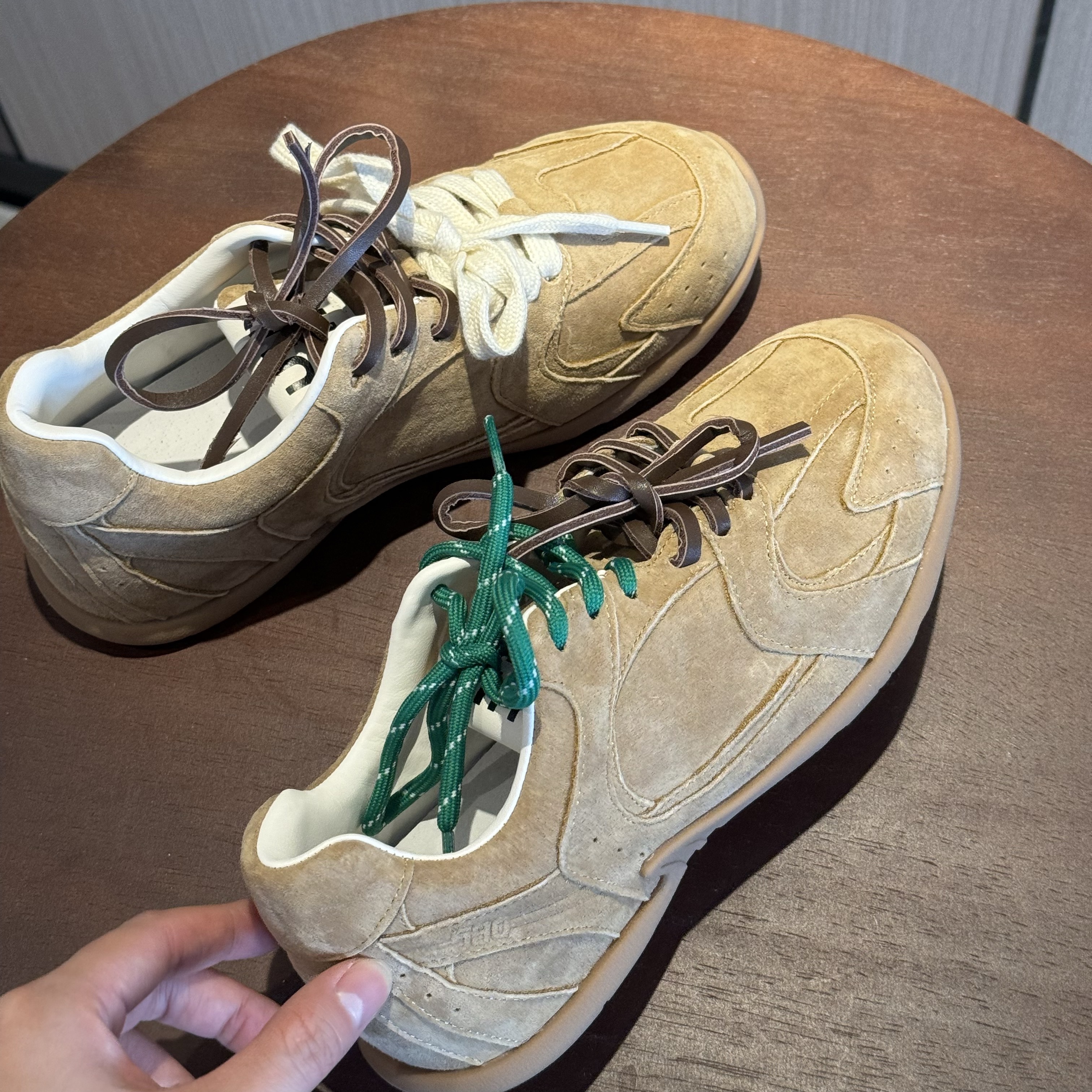 复古牛反绒休闲百搭透气运动德迅鞋阿甘鞋