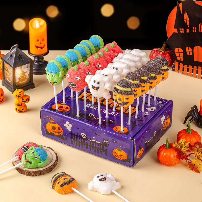 万圣节卡通装饰小礼物万圣节糖果万圣节南瓜头棒棒糖高档礼物