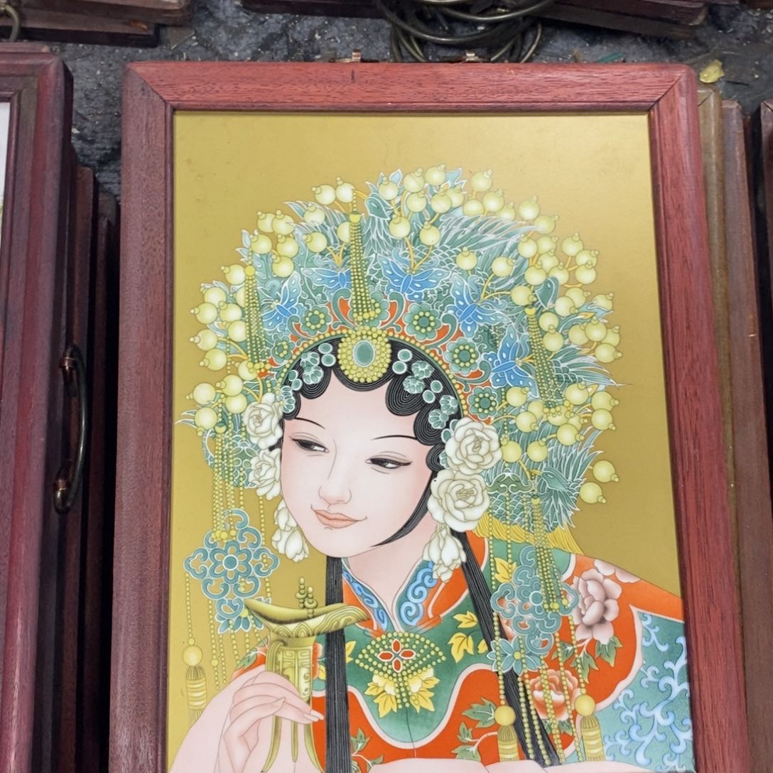 瓷片37*28*1景德镇瓷板画柴窑烧制