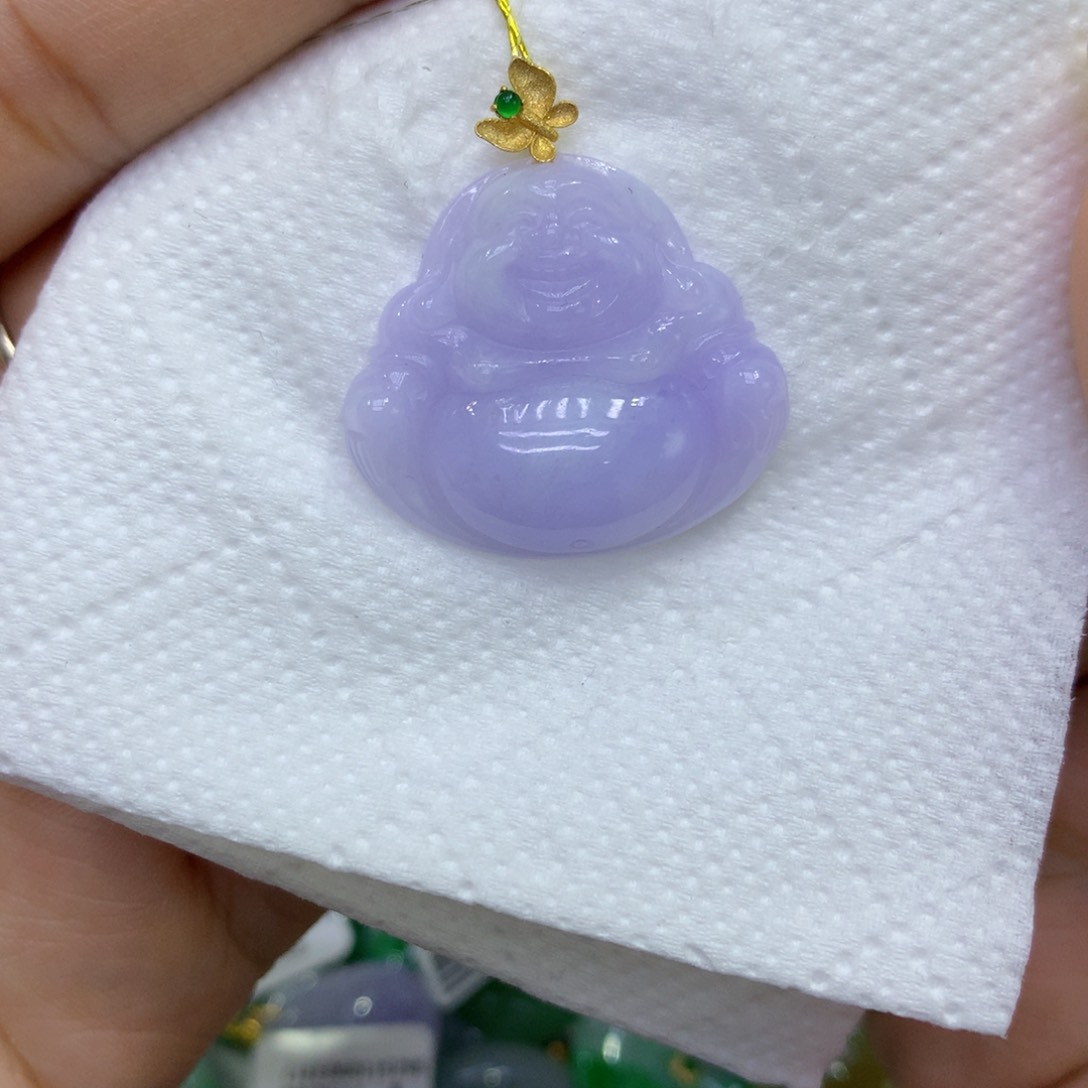 颈饰18K金镶嵌翡翠