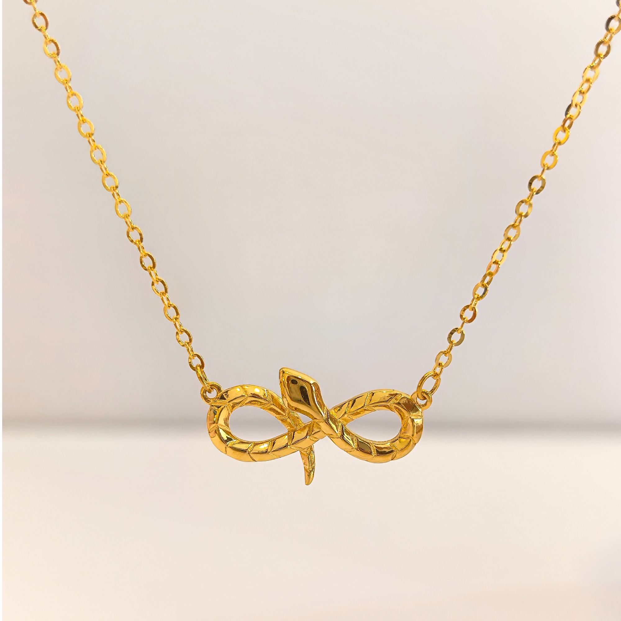 金囍库时尚黄金足金精品工艺灵蛇元素简约个性中古风小众项链合集