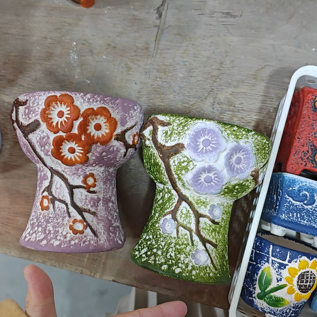 红陶吸水透气的白陶花盆凑满12发货