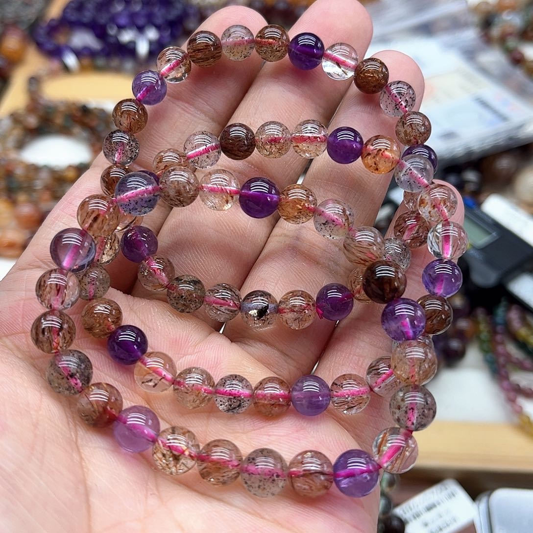 水晶手串未镶嵌多样性发货发一条