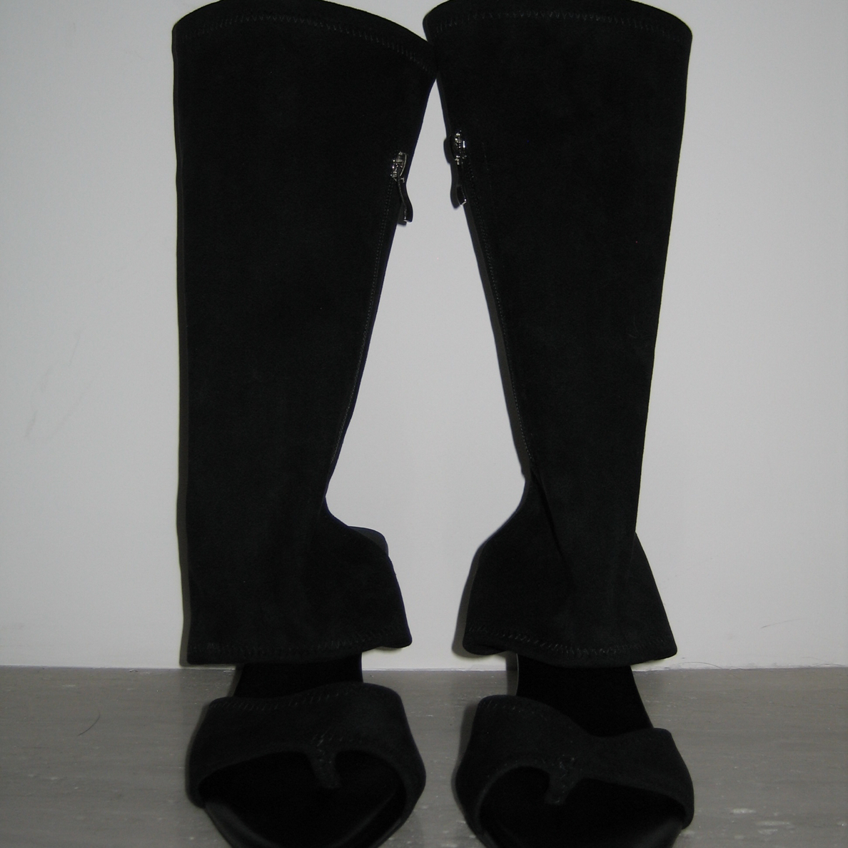 TSOUL【LOWSH】黑色趾高筒尖头靴