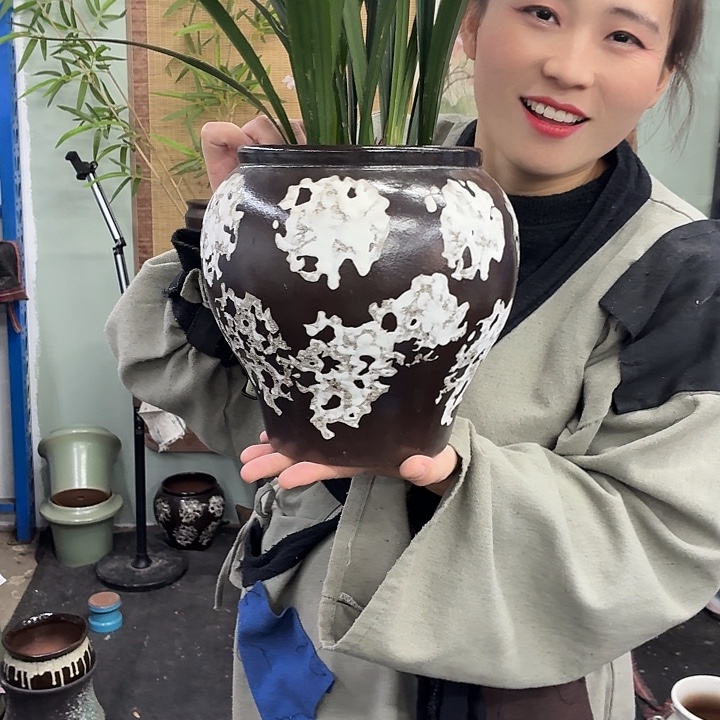 16×21 -粗陶花盆有孔-买买买