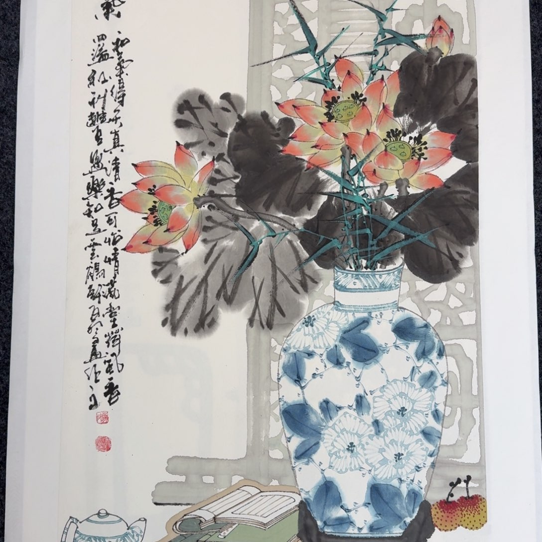 国画纯手绘山水花鸟作品