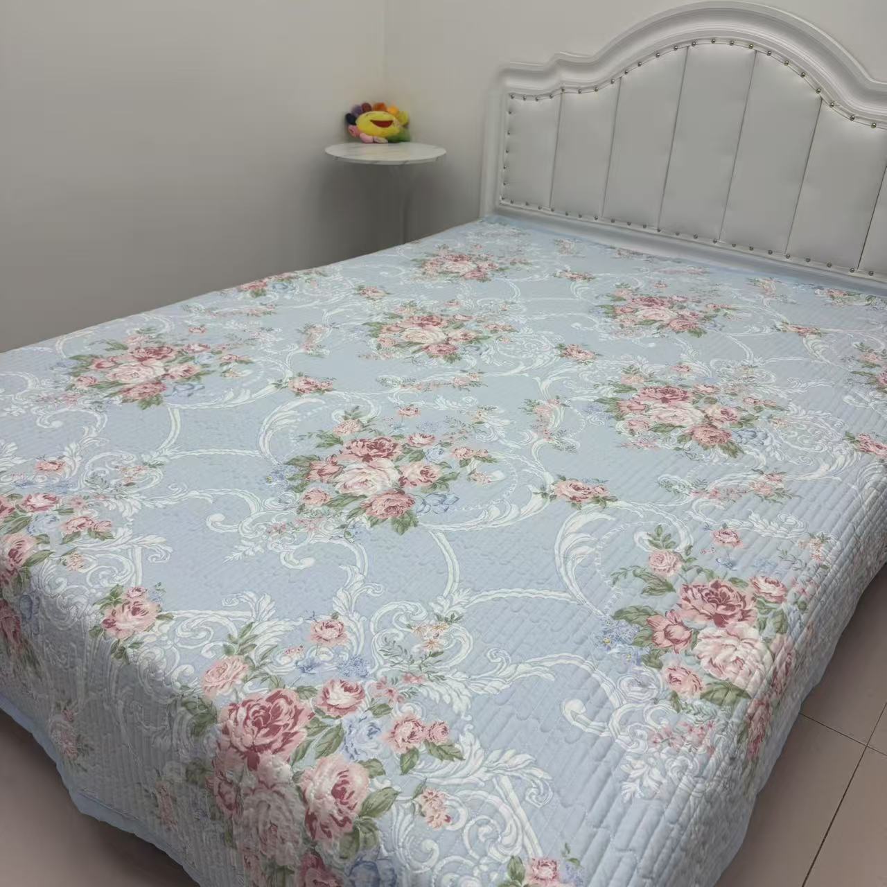 莫小柔四季床盖单人1.5米乘2.25三层绗缝可水机洗不变形