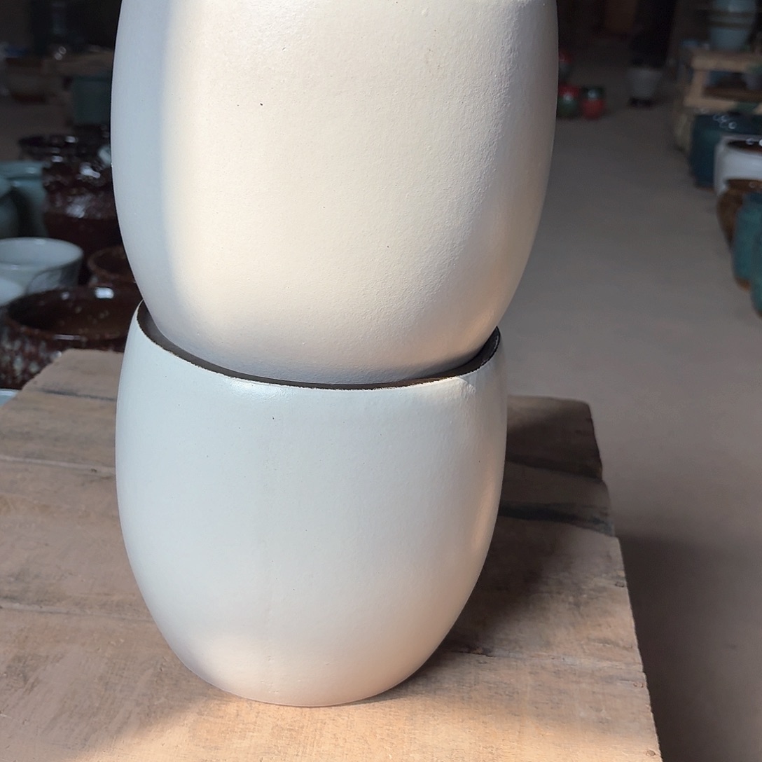 红陶花盆口19高19