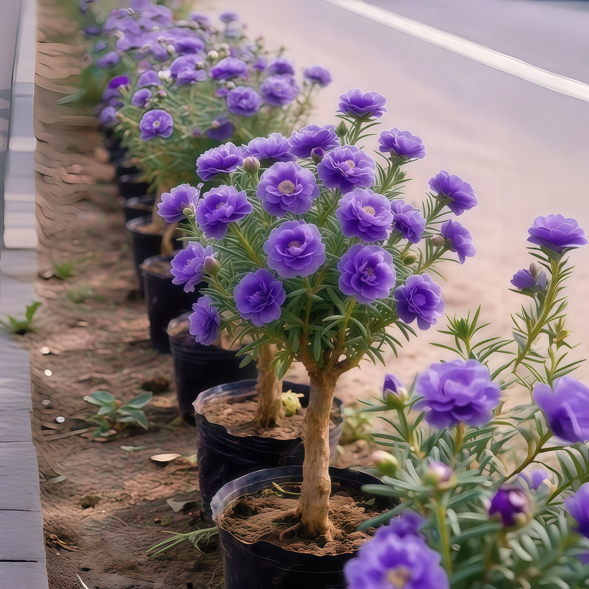 新品丁香紫太阳花庭院植物盆栽耐寒四季开花重瓣老桩带根花卉阳台