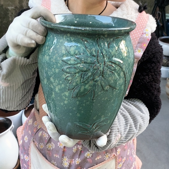 紫砂花盆正品口20高25