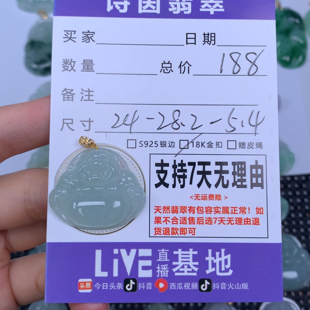 翡翠未镶嵌颈饰天然