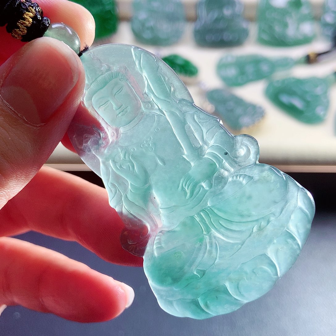 【闪购商品】翡翠未镶嵌颈饰天然