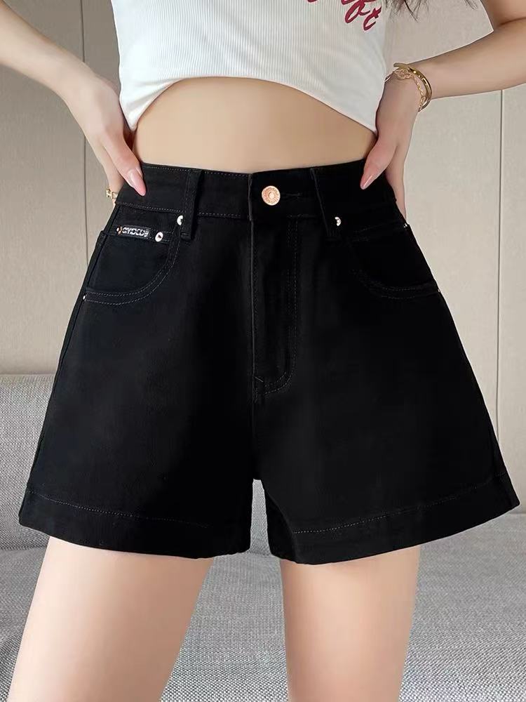 【65】牛仔短裤女2025夏季薄款高腰弹力