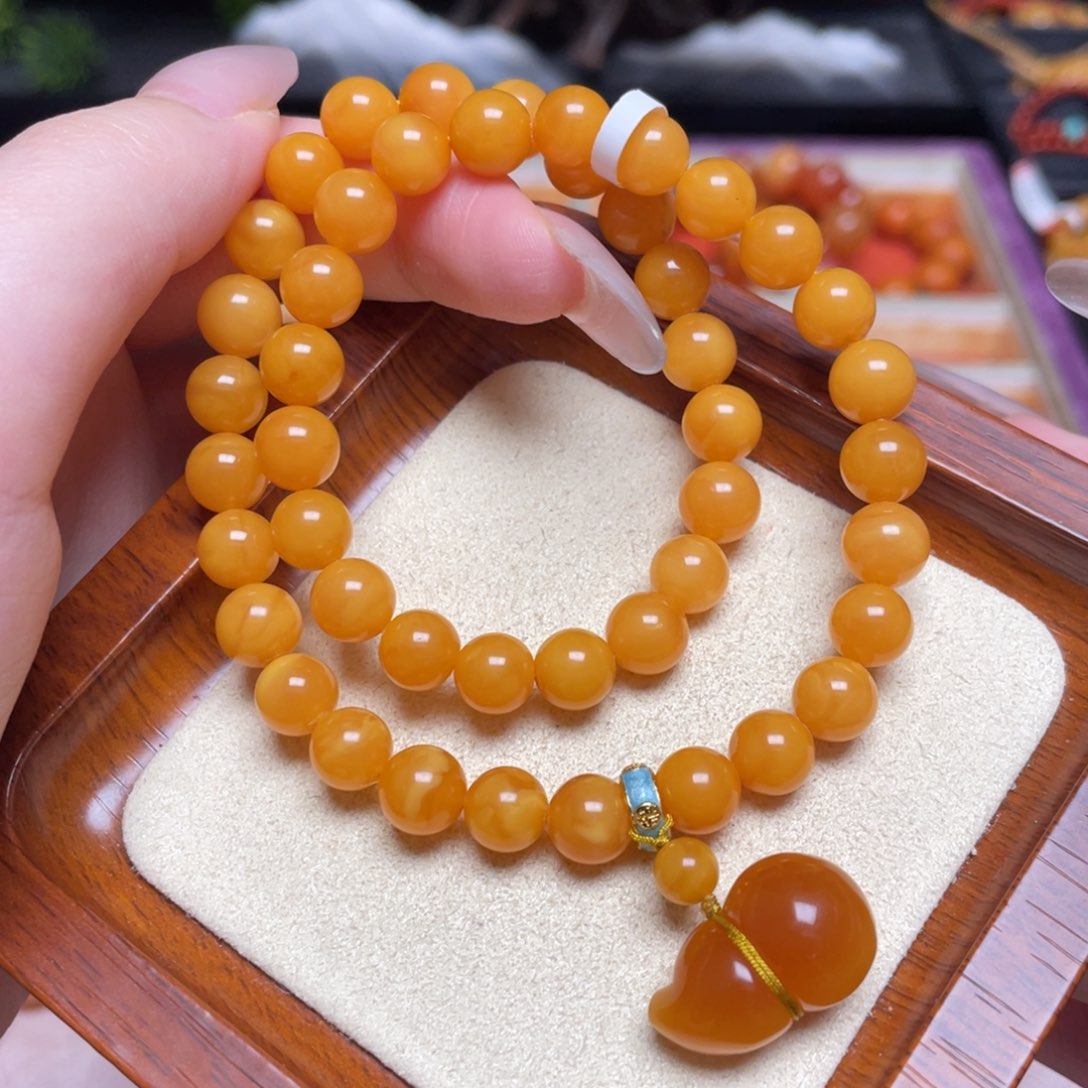 未镶嵌蜜蜡手链手串