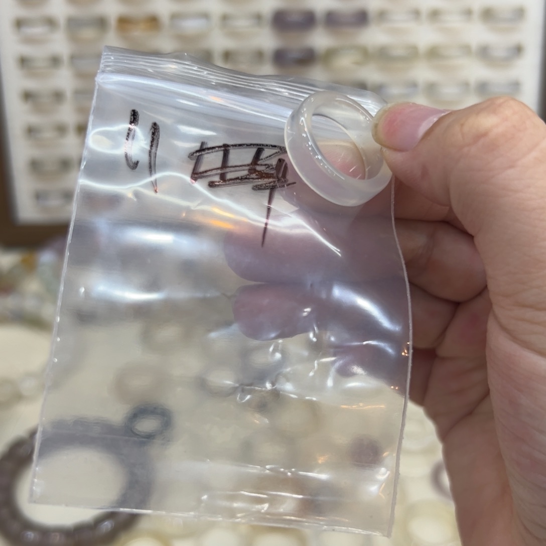 玛瑙/玉髓戒指未镶嵌11港12