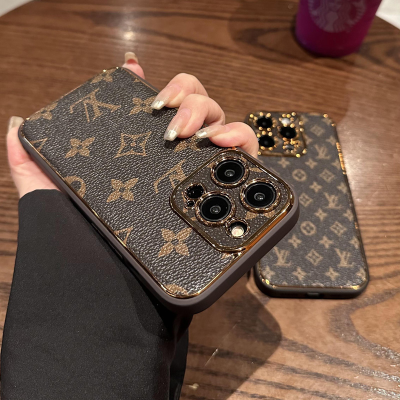 高档老花苹果17promax手机壳新款iPhone16pro电镀15p保护套女神14