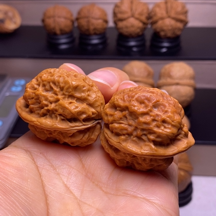 文玩核桃把件霸王枪金蟾88