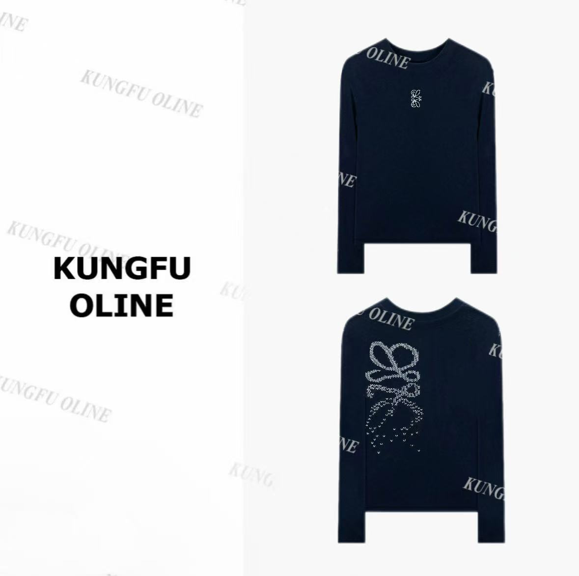 【桃桃】【双面小花】 CT43-62秋季流光风羊毛流行印花T恤正肩