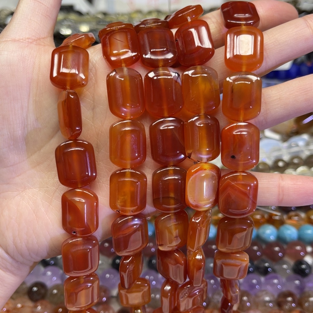 玛瑙/玉髓散珠天然玛瑙卡14✖️18长条38厘米