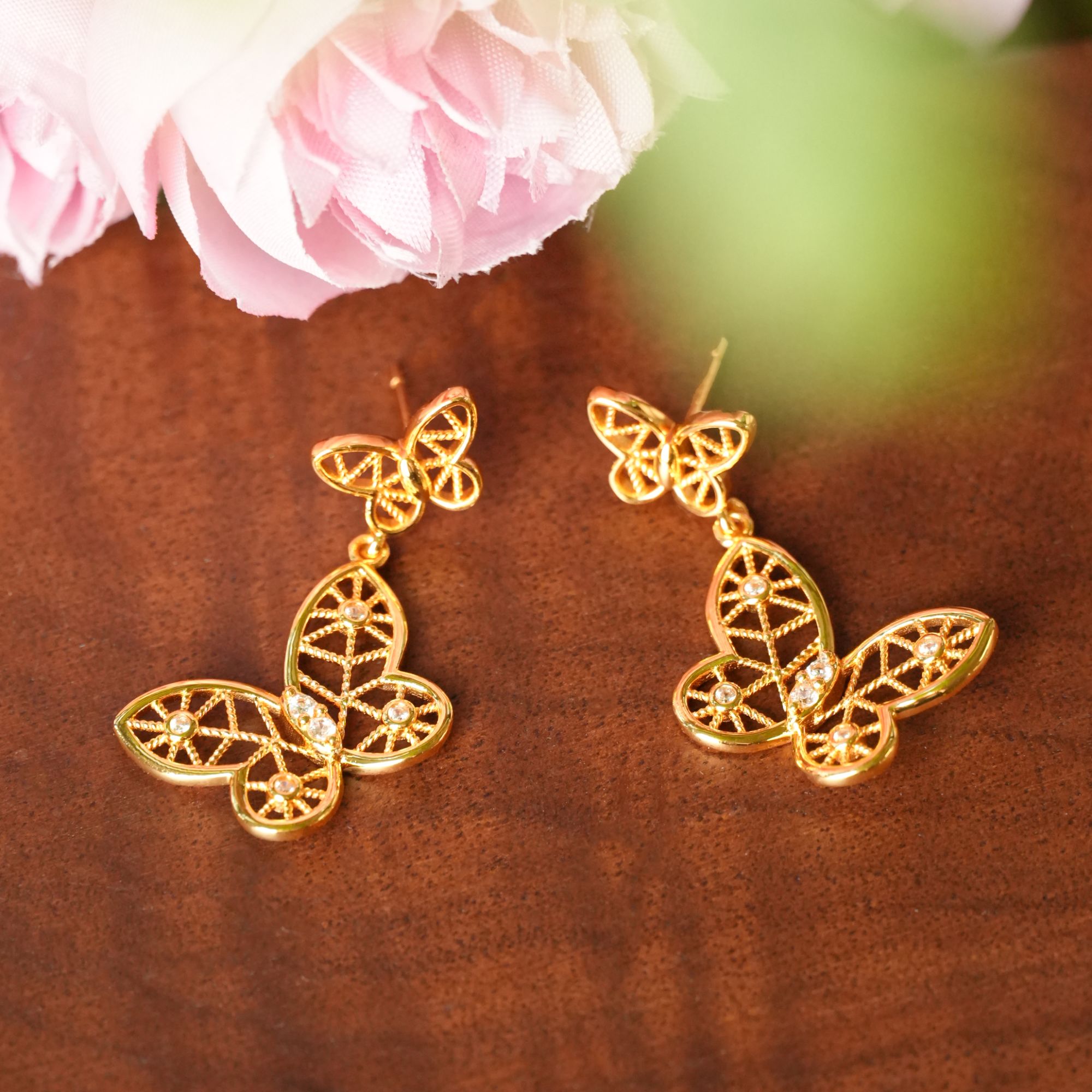 925银耳饰 【蝴蝶少女】精致气质雅致耳饰