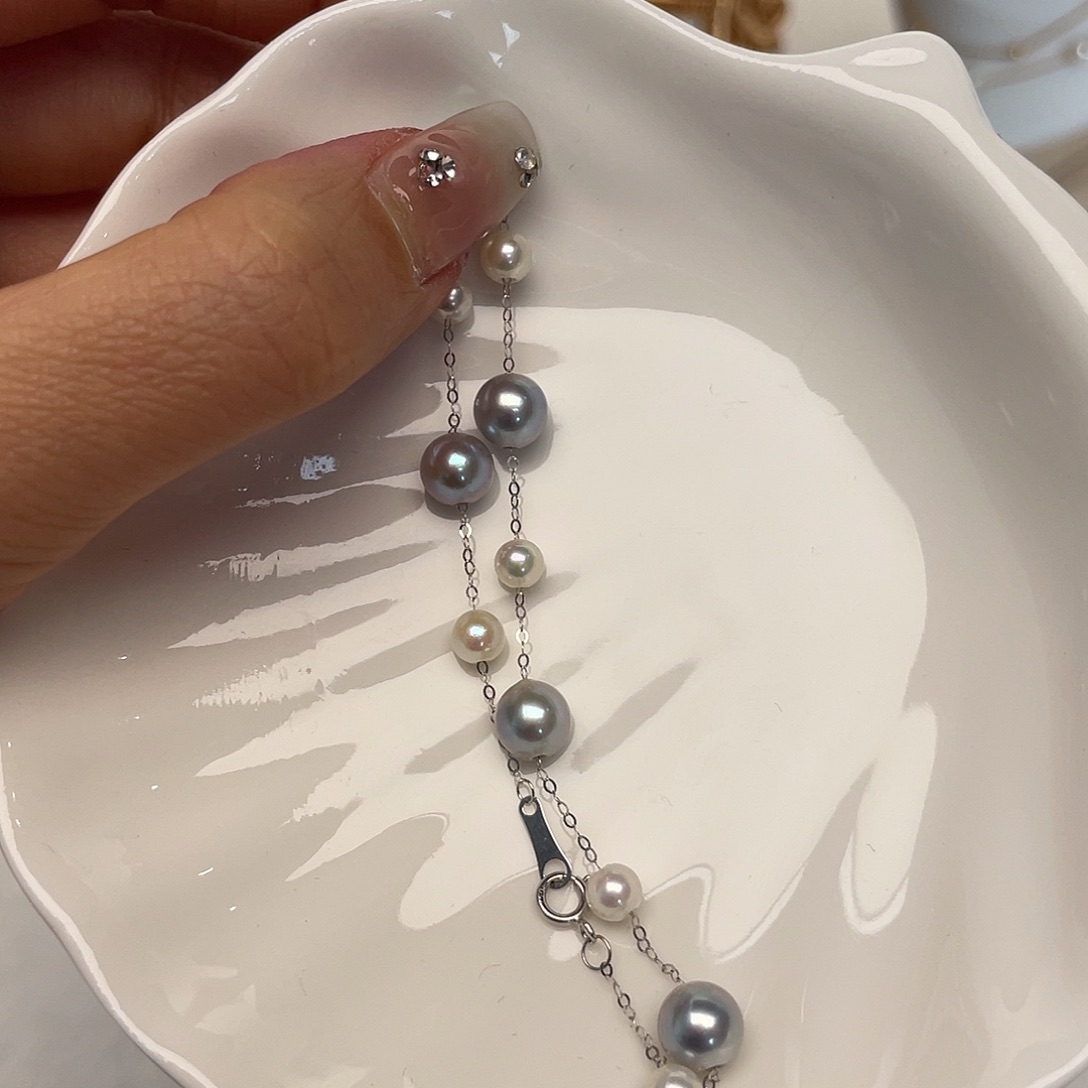 海水珍珠18K金镶嵌手绳