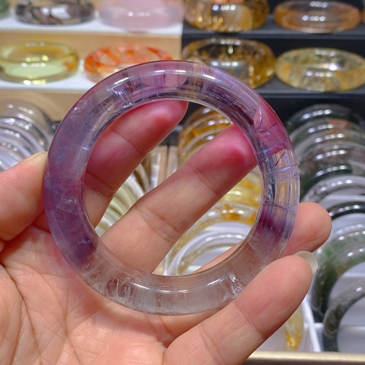 紫晶手镯未镶嵌九天然紫水晶手镯