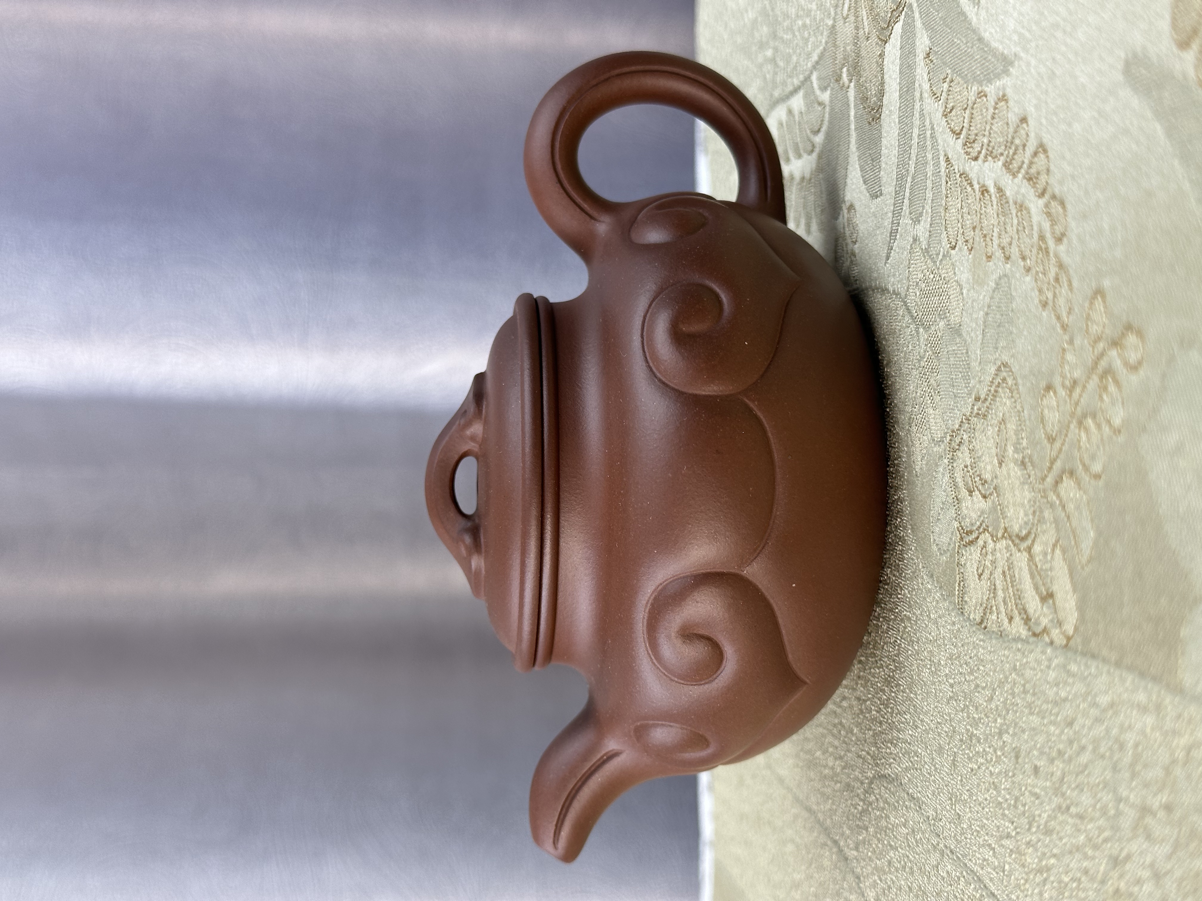 宜兴紫砂壶  红皮龙  全手工仿古如意 300cc