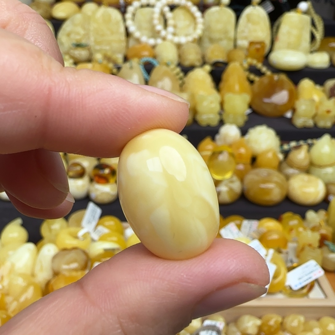 蜜蜡吊坠(不含链)未镶嵌雪****托天然俄料蜜蜡枣珠