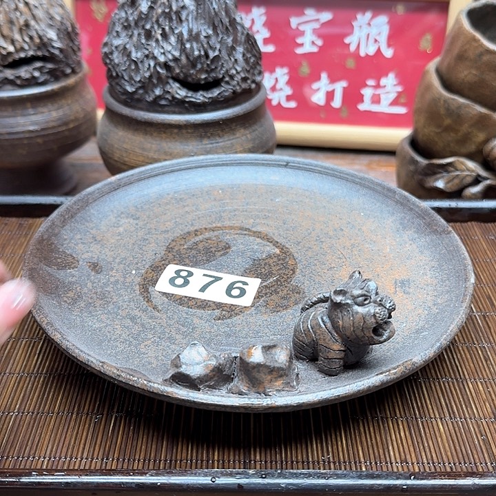 纯手工制作粗陶茶具