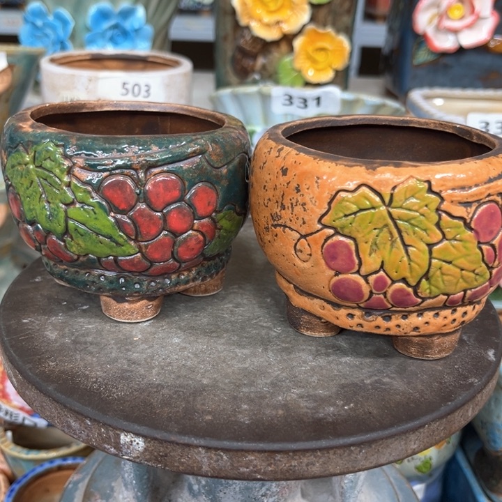 紫砂花盆粗陶材质多肉花盆