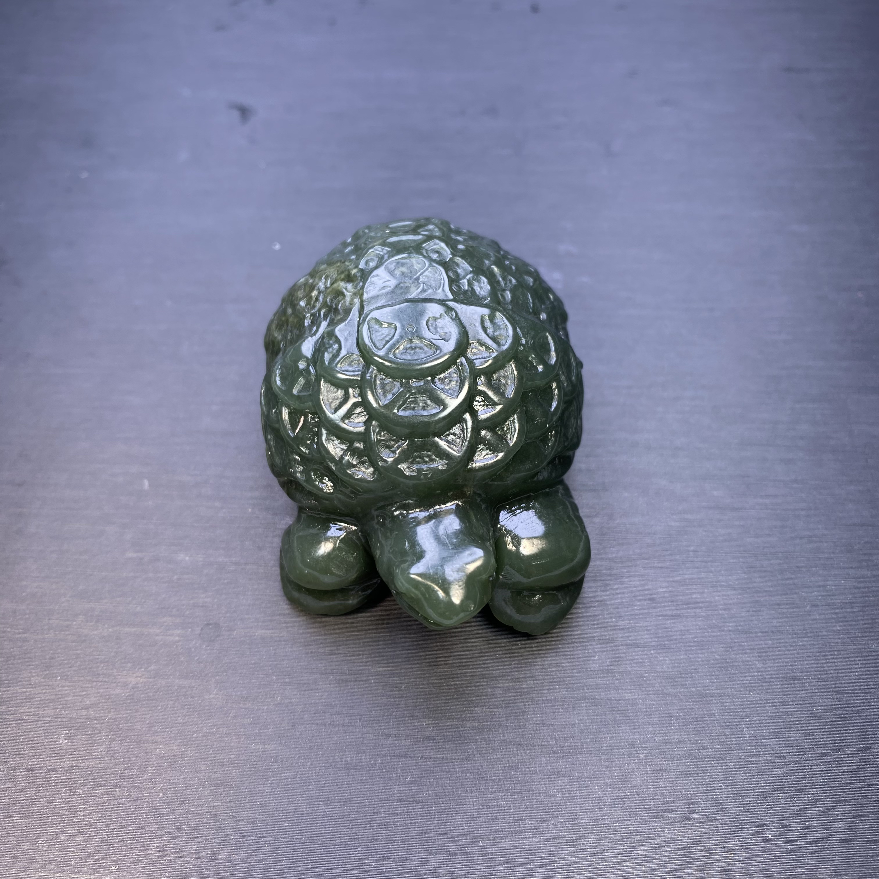 和田玉金钱龟手把件精致雕刻可把玩摆件