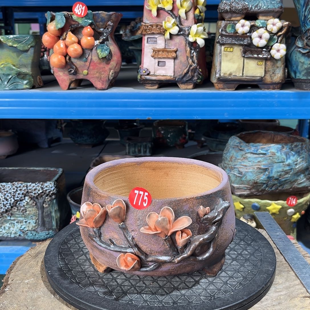 微瑕775 号陶然花器手工花盆