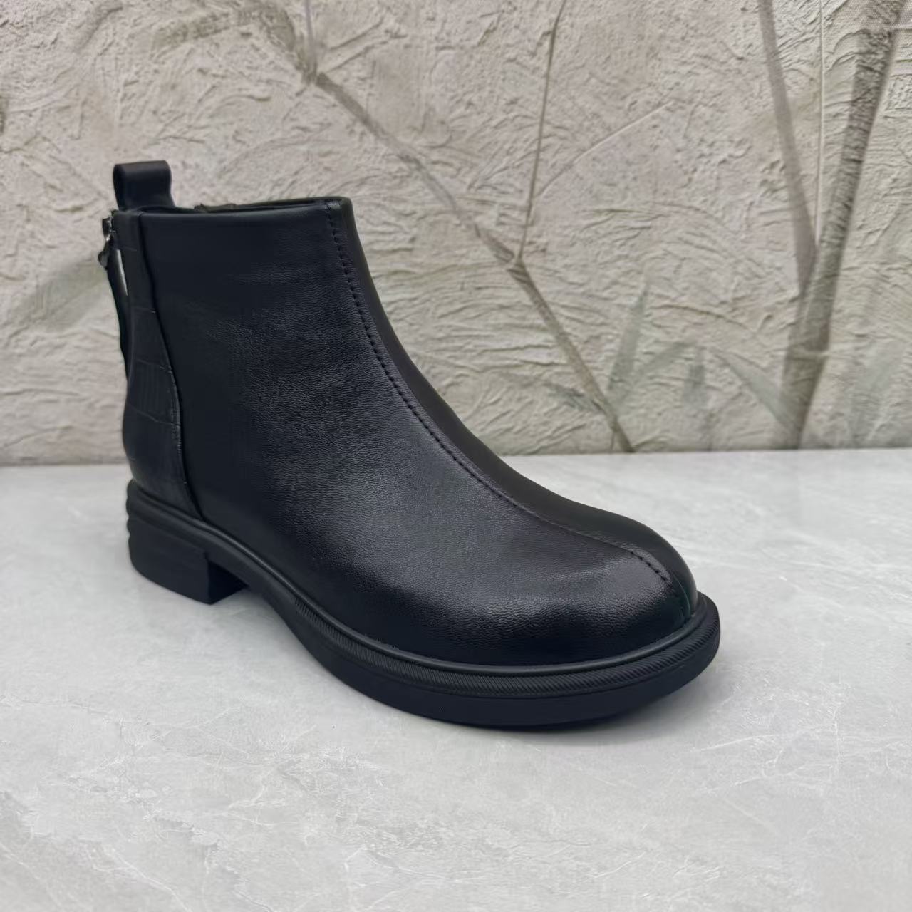 短靴女女靴子（牛皮）24-777