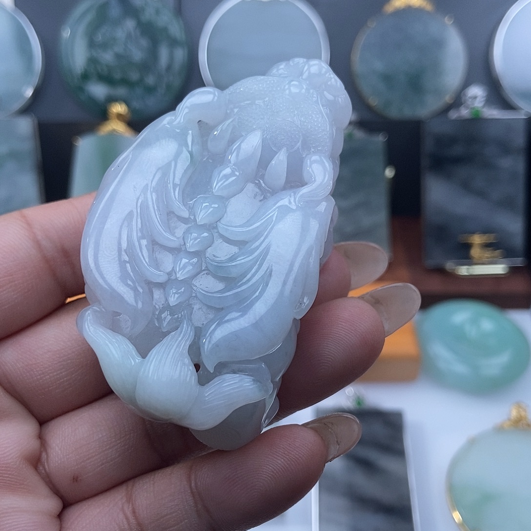 翡翠未镶嵌吊坠(不含链)