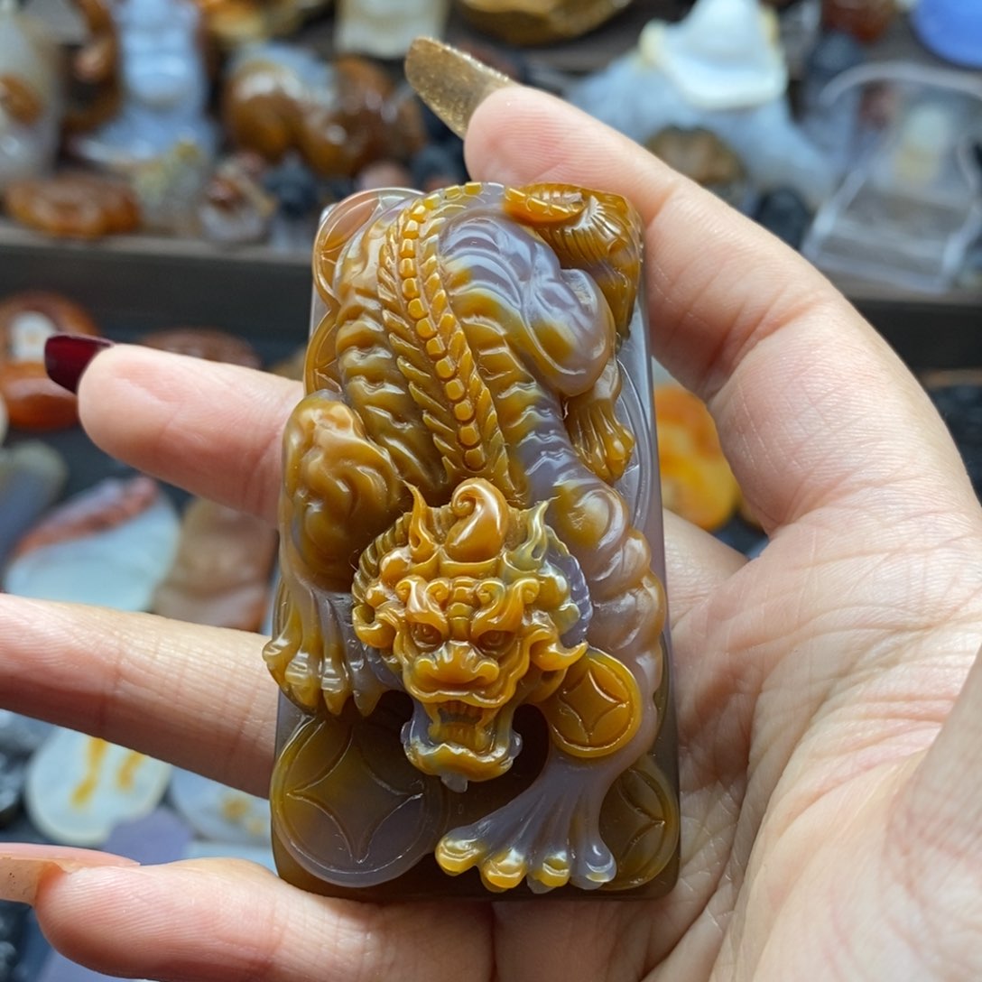 玛瑙/玉髓吊坠(不含链)未镶嵌