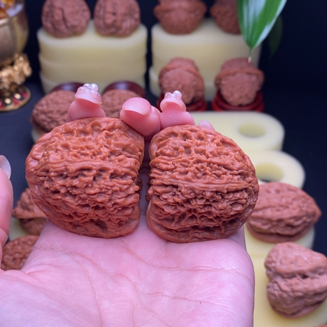 把件文玩核桃杜***我三角蚂蚁拉丝43尺全品