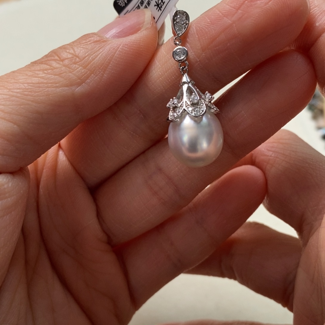 海水珍珠颈饰银S925镶嵌