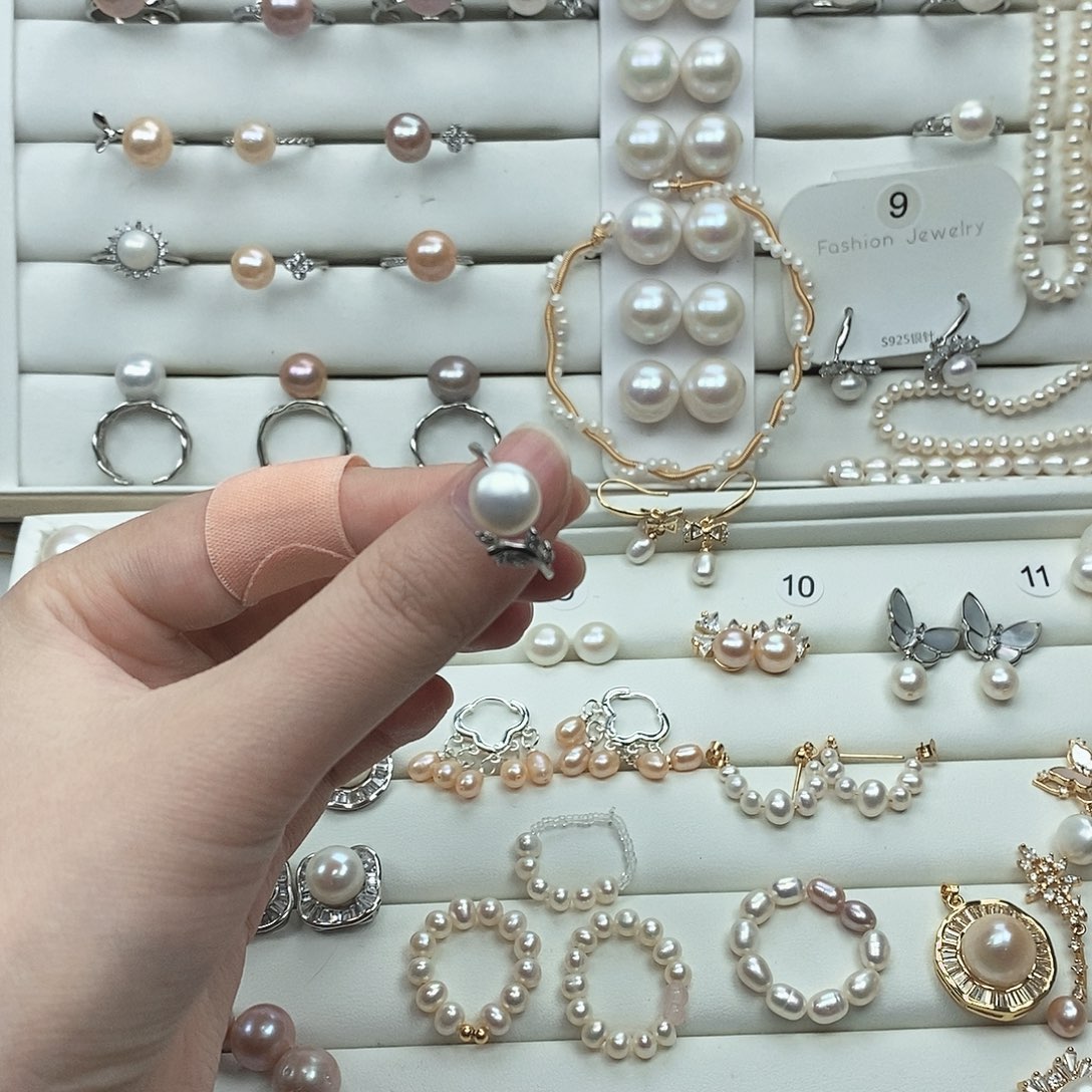 小***F戒指银S925镶嵌淡水珍珠