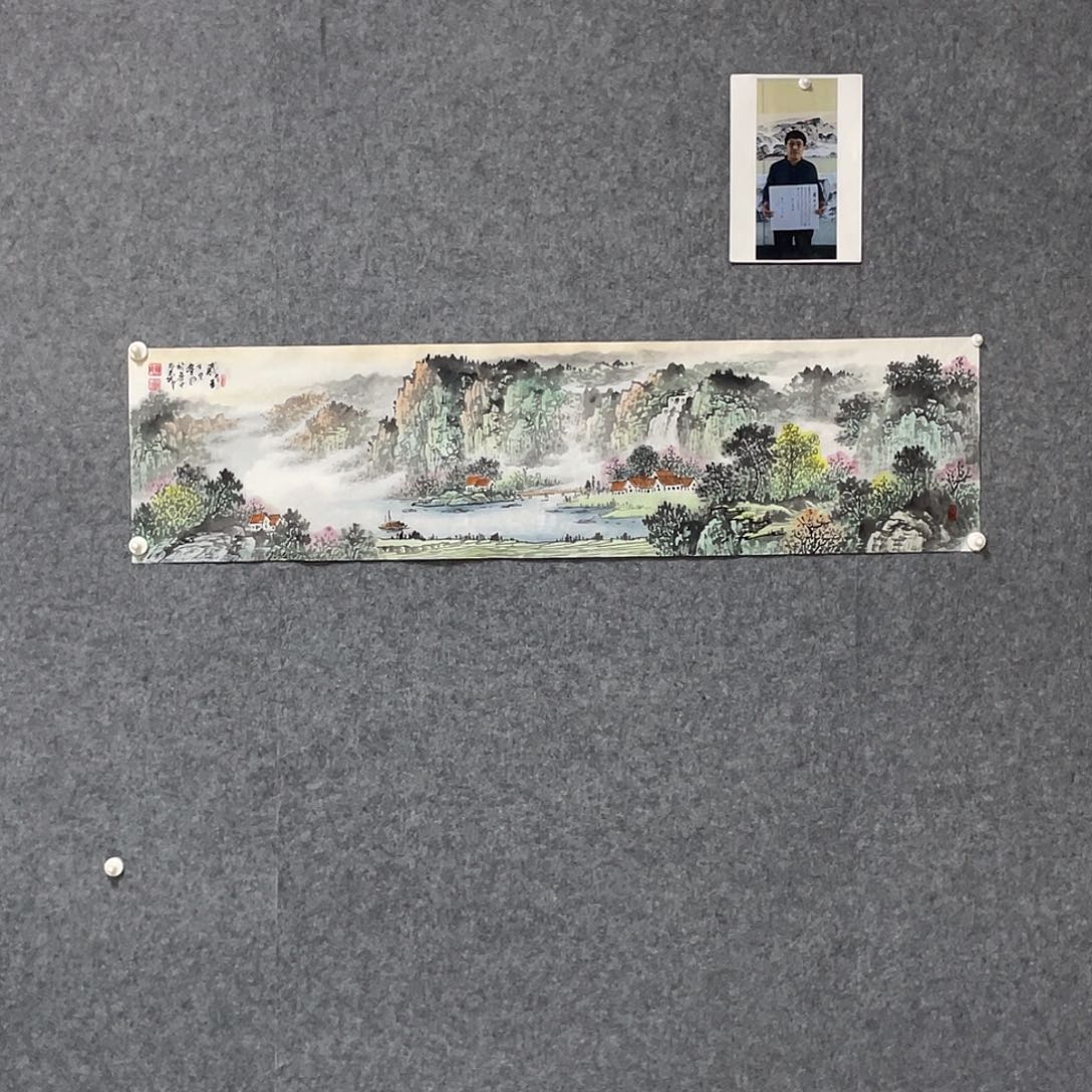 国画四尺对开画芯 捡漏