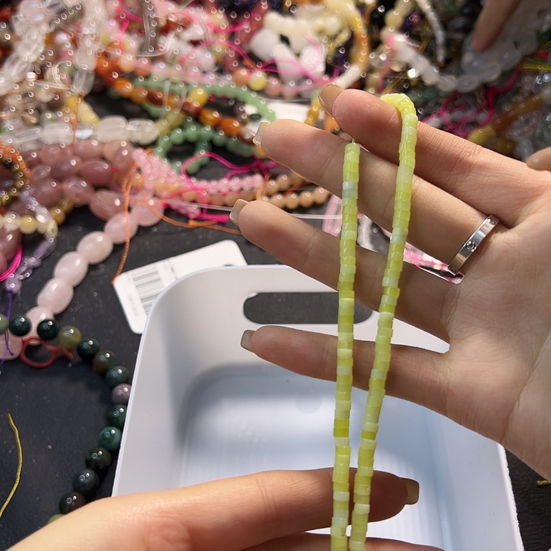 玛瑙/玉髓合金珠宝半成品米黄玉直切一条